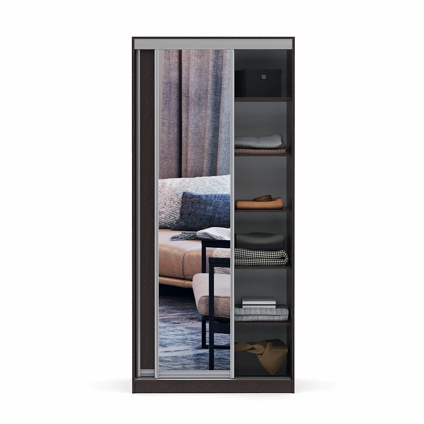 Шкаф-купе Версаль 2-201a современный для прихожей и спальни - фото 2 large