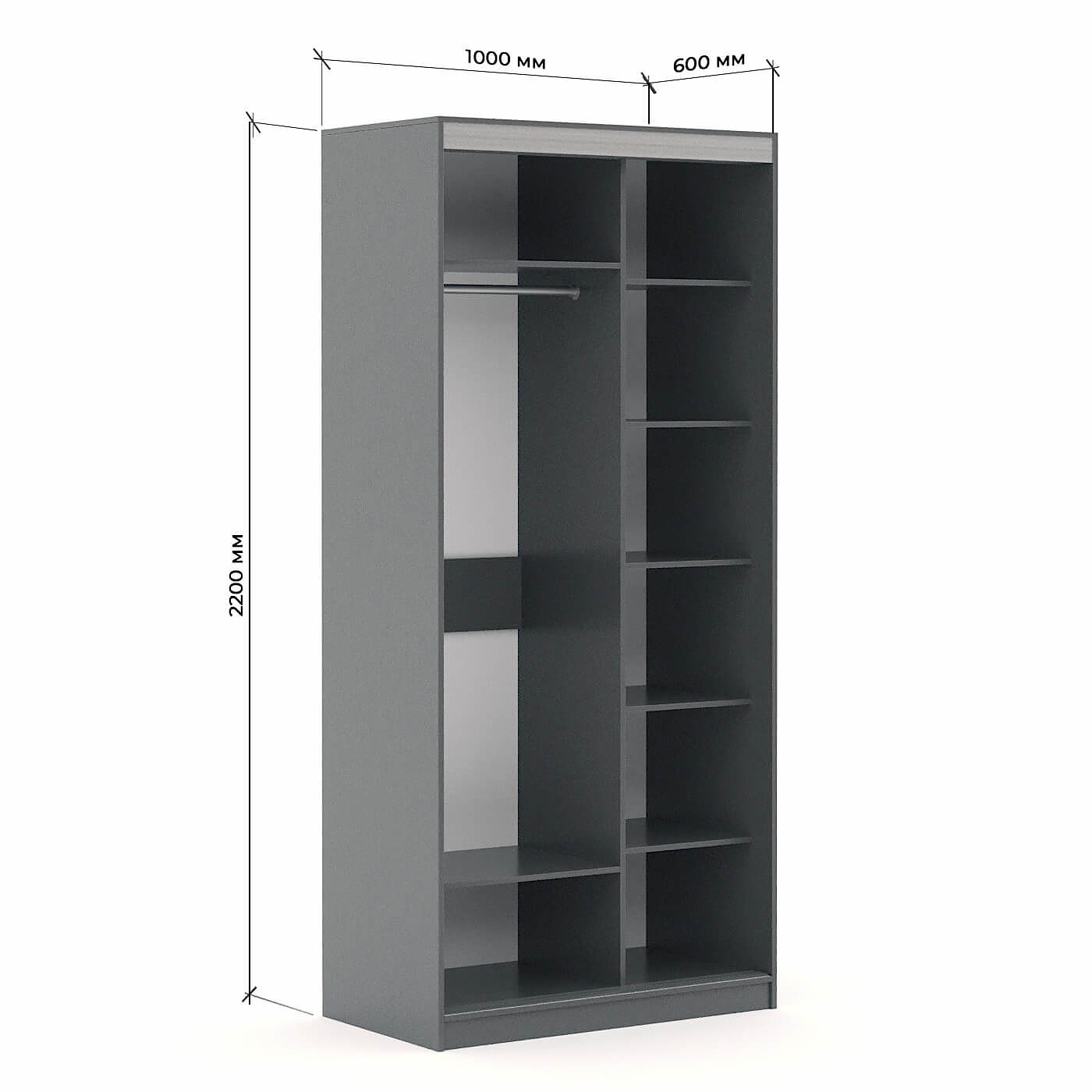 Шкаф-купе Версаль 2-201aj современный для прихожей и спальни - фото 3 large