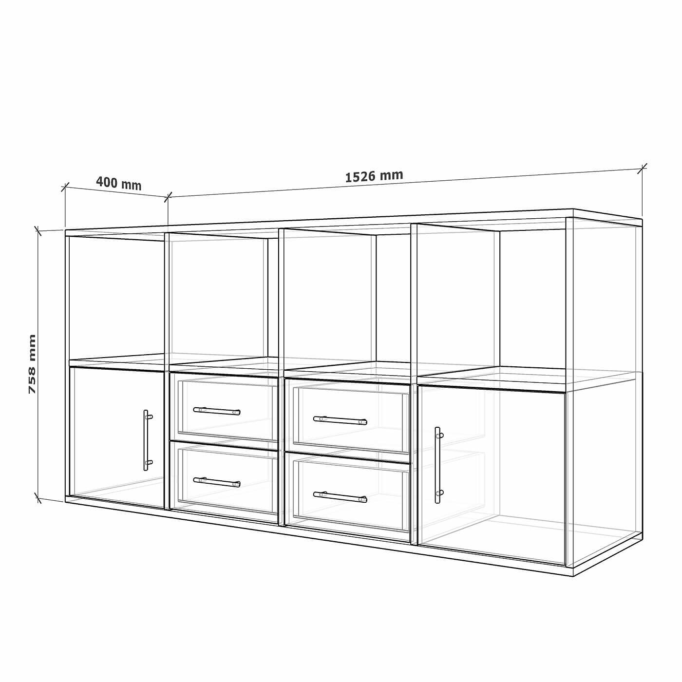 Стеллаж Балк-201en современный для гостиной и спальни - фото 3 large