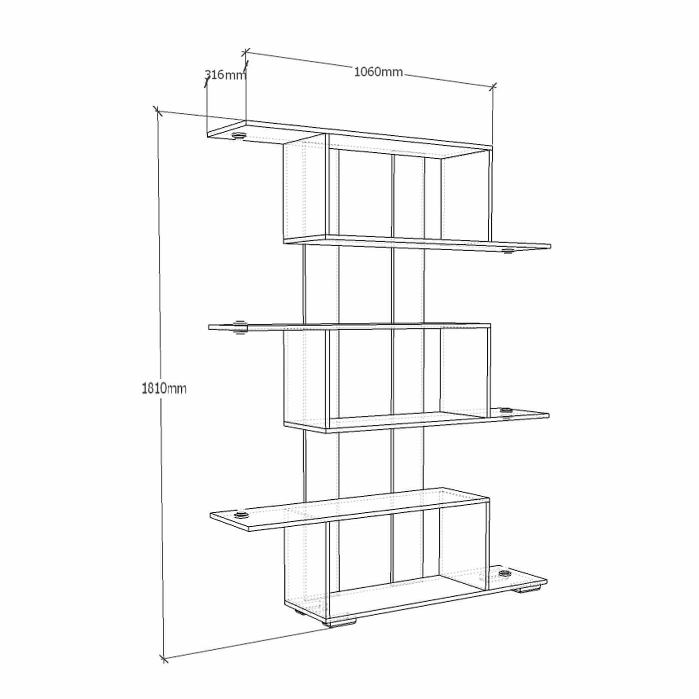 Стеллаж Эрсо-202g современный для гостиной и спальни - фото 3 large
