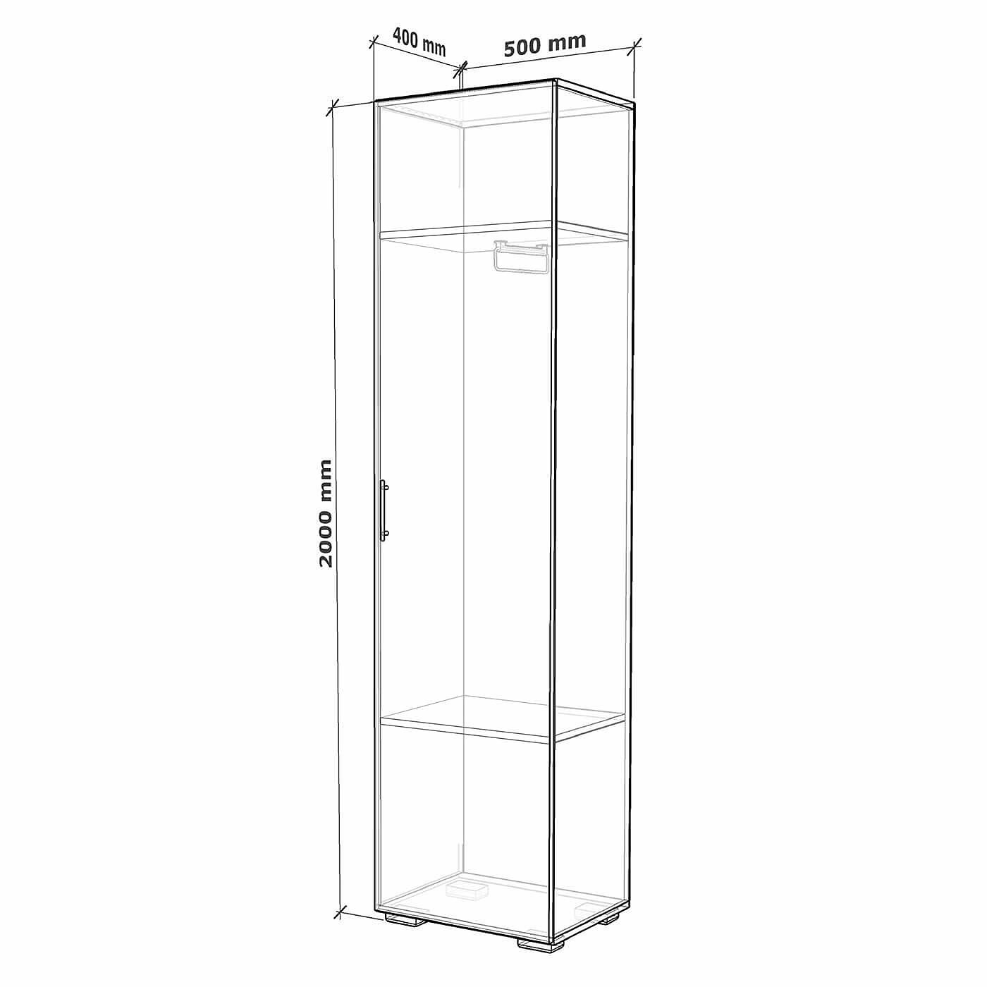 Шкаф Монс-202qh современный для прихожей и спальни - фото 3 large