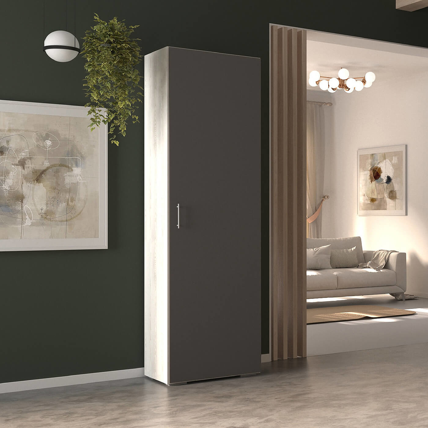 Шкаф Монс-202oj современный для прихожей и спальни - фото 2 large