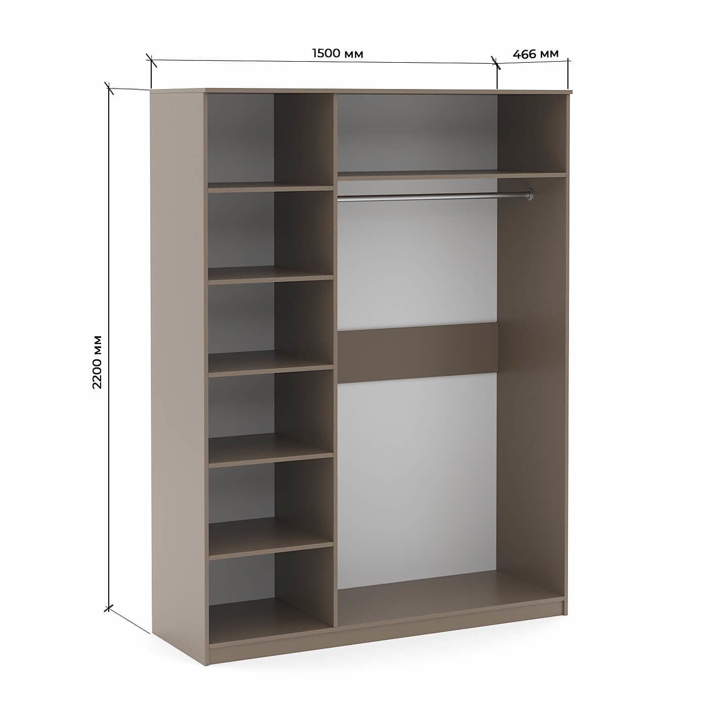 Шкаф Тил-200qh современный для прихожей и спальни - фото 3 large