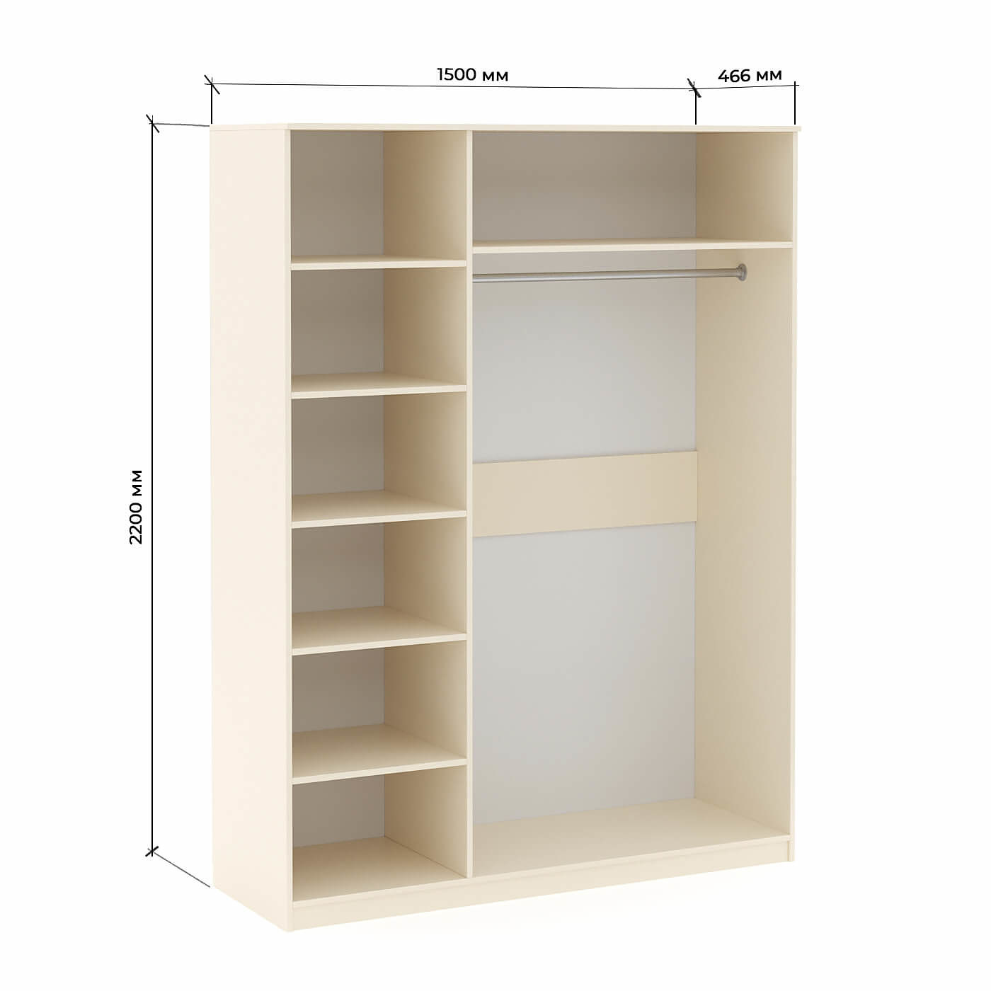 Шкаф Тил-200rm современный для прихожей и спальни - фото 3 large