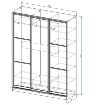 Шкаф-купе Сома-200ne современный для прихожей - фото 5 home