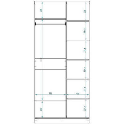 Шкаф-купе Версаль 2-203e современный для прихожей - фото 4 home