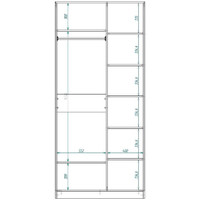Шкаф-купе Версаль 2-203e современный для прихожей и спальни - фото 4 small