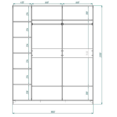 Шкаф-купе Версаль 3-201ak современный для прихожей - фото 4 home