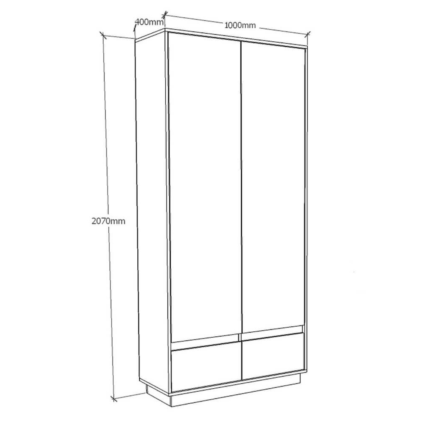 Шкаф Скара-201qh современный для прихожей и спальни - фото 3 large