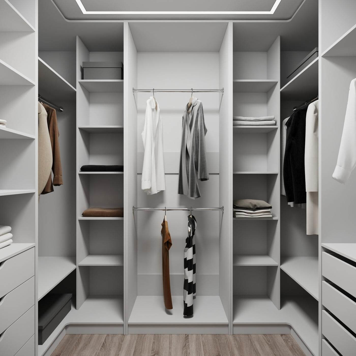 Гардеробная Титан-211e минимализм для прихожей - фото 2 large