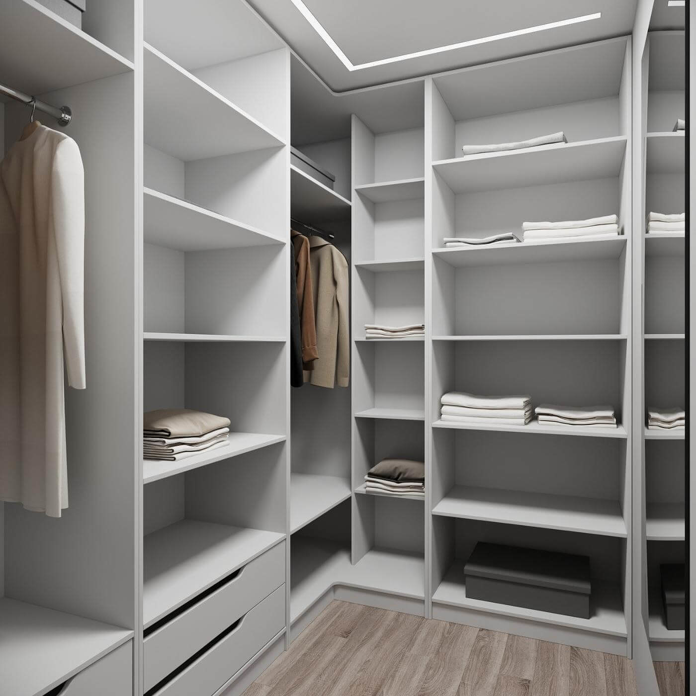 Гардеробная Титан-215e минимализм для прихожей - фото 2 large