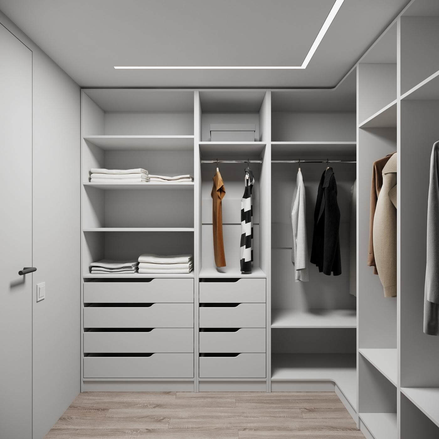 Гардеробная Титан-220e минимализм для прихожей - фото 2 large