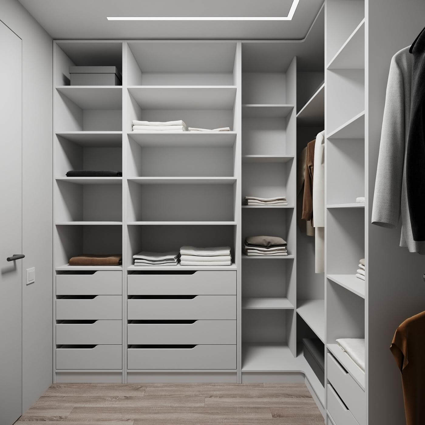 Гардеробная Титан-231e минимализм для прихожей - фото 2 large