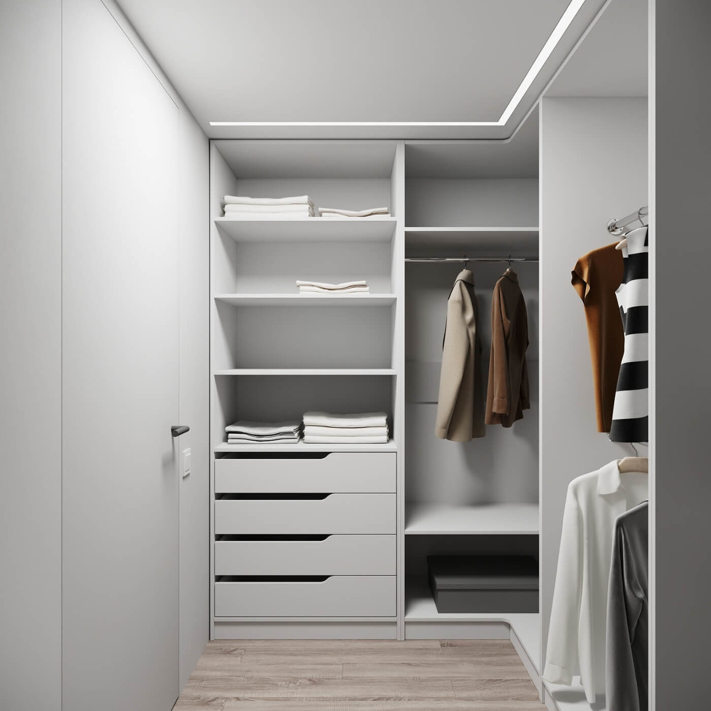 Гардеробная Титан-237e минимализм для прихожей - фото 3 large