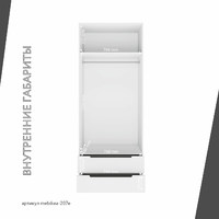 Шкаф Mebikea-207e минимализм для прихожей и спальни - фото 4 small