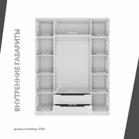 Шкаф Mebikea-209e минимализм для прихожей и спальни - фото 4 small