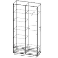 Шкаф Скара-201qh современный для прихожей и спальни - фото 4 small