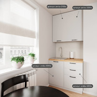 Модульная кухня Амика-5900e минимализм гарнитур - фото 5 small