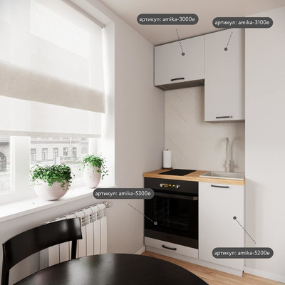 Модульная кухня Амика-5901e минимализм для кухни - фото 5 home Модульная кухня Амика-5901e минимализм для кухни - фото 5 home