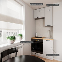 Модульная кухня Амика-5901e минимализм гарнитур - фото 5 small