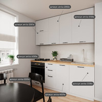 Модульная кухня Амика-5905e минимализм гарнитур - фото 5 small