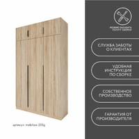 Шкаф Mebikea-203g минимализм для прихожей и спальни - фото 8 small
