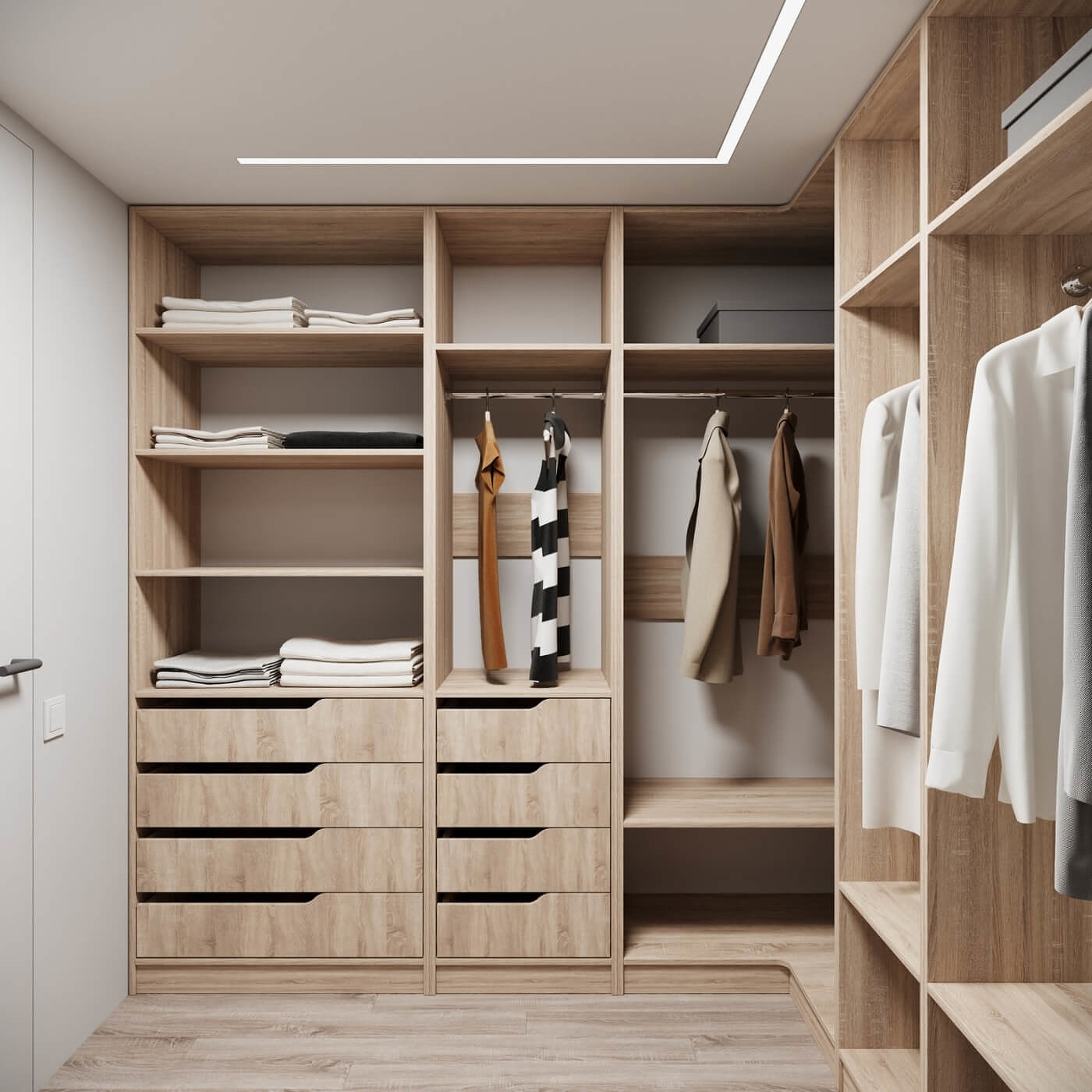 Гардеробная Титан-220g минимализм для прихожей - фото 2 large