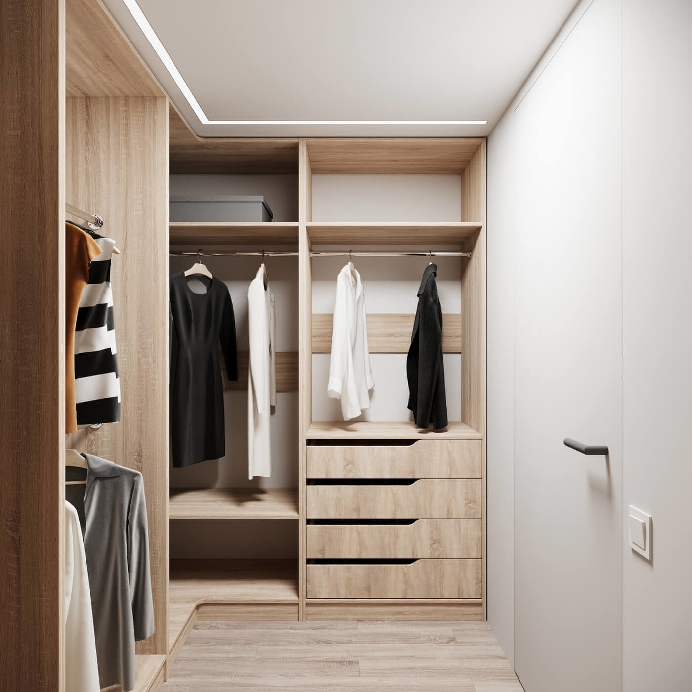 Гардеробная Титан-222g минимализм для прихожей - фото 2 large