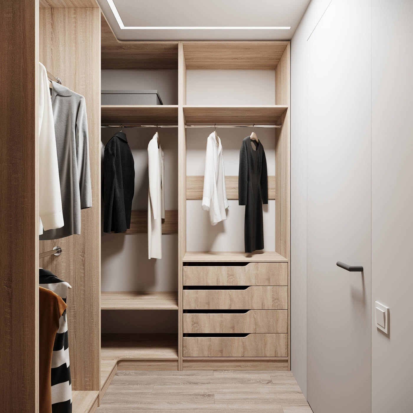 Гардеробная Титан-223g минимализм для прихожей - фото 2 large