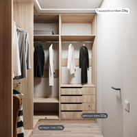 Гардеробная Титан-223g минимализм для прихожей - фото 6 small