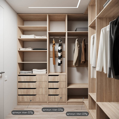 Гардеробная Титан-240g минимализм для прихожей - фото 5 home