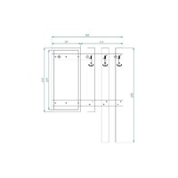 Модульная прихожая Бост-1200iaj современный сосна белая - фото 4 small