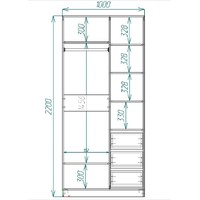 Шкаф-купе Версаль 2-202z современный для прихожей и спальни - фото 4 small