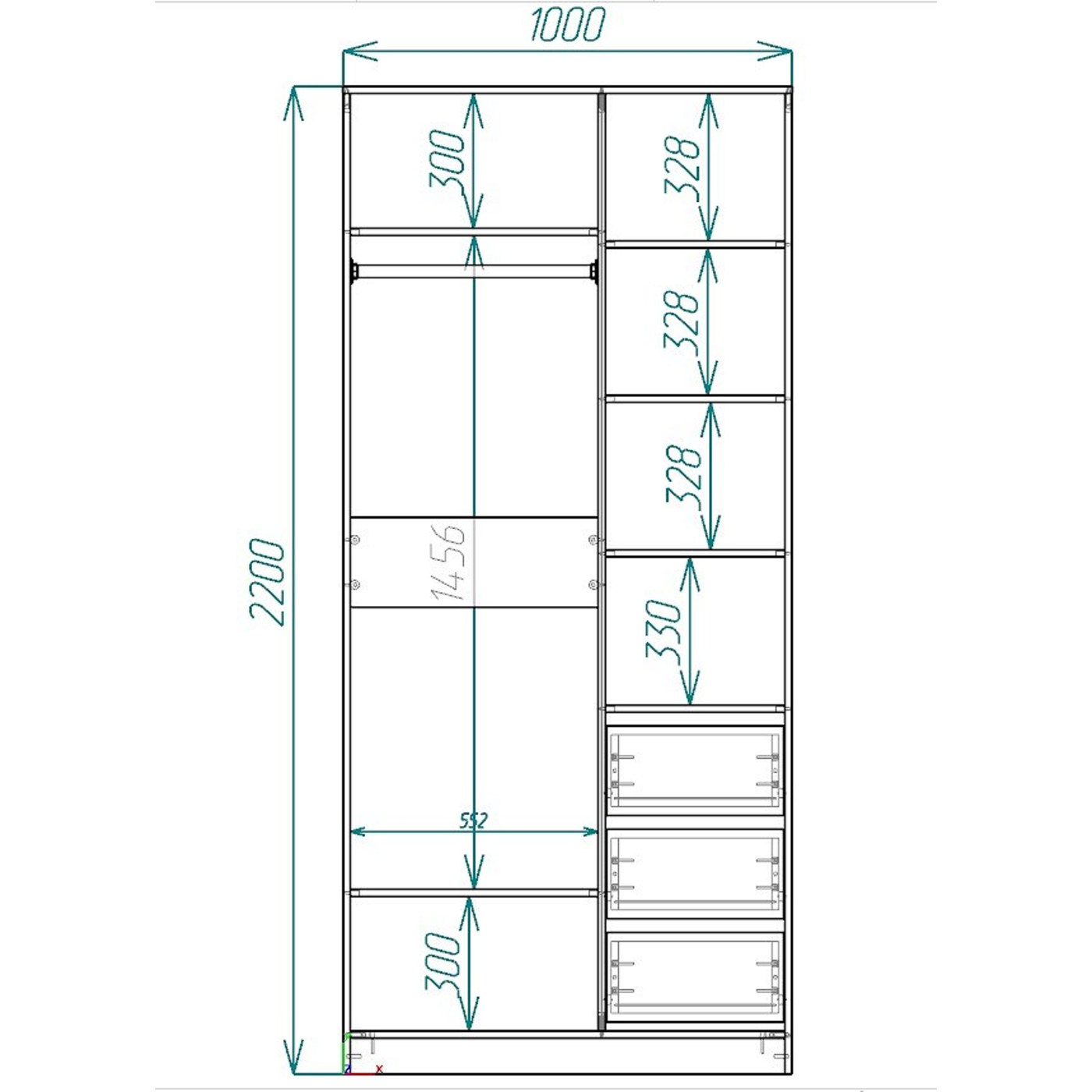 Шкаф-купе Версаль 2-202a современный для прихожей и спальни - фото 4 large