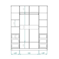 Шкаф-купе Версаль 3-200x современный для прихожей и спальни - фото 4 small
