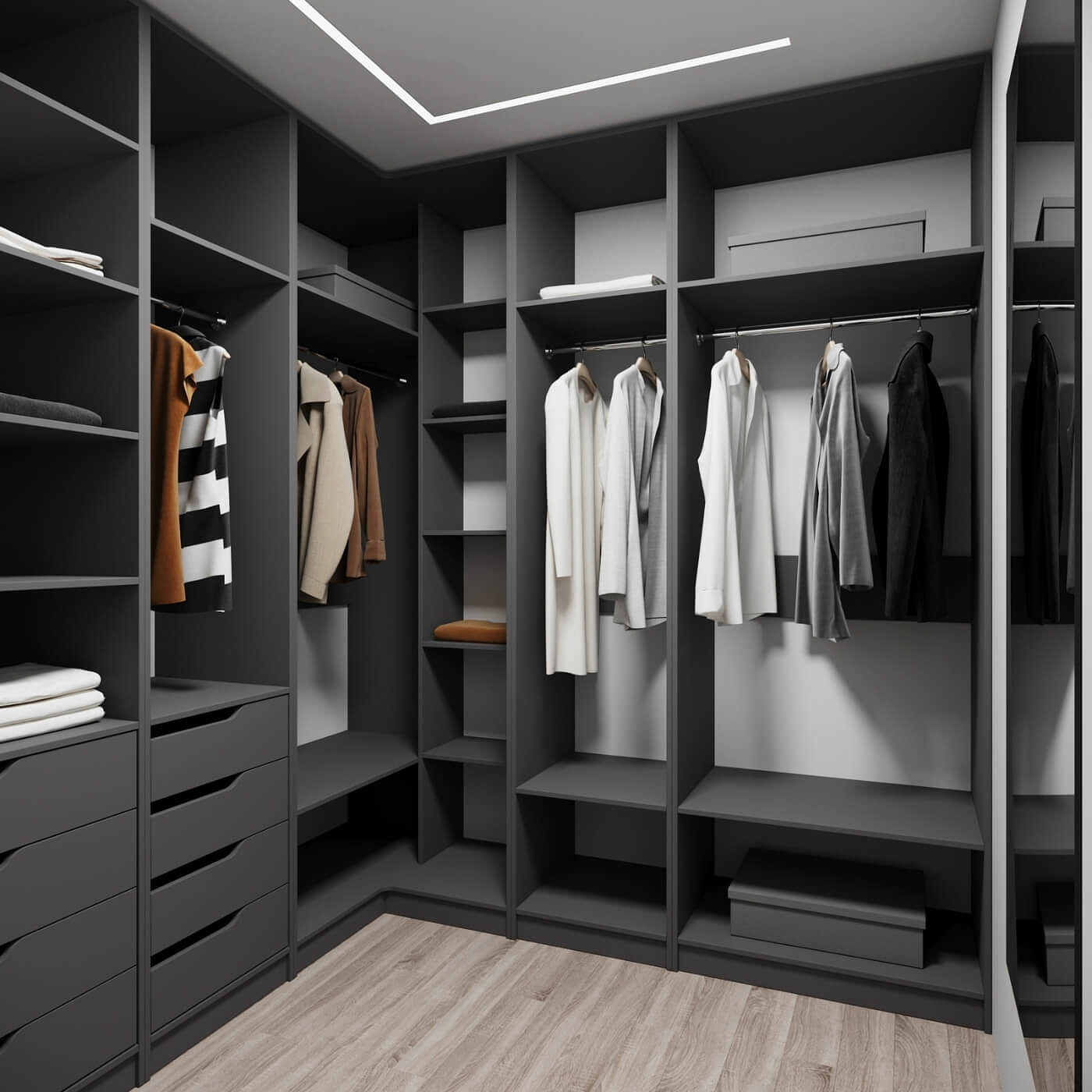 Гардеробная Титан-201aj минимализм для прихожей - фото 2 large