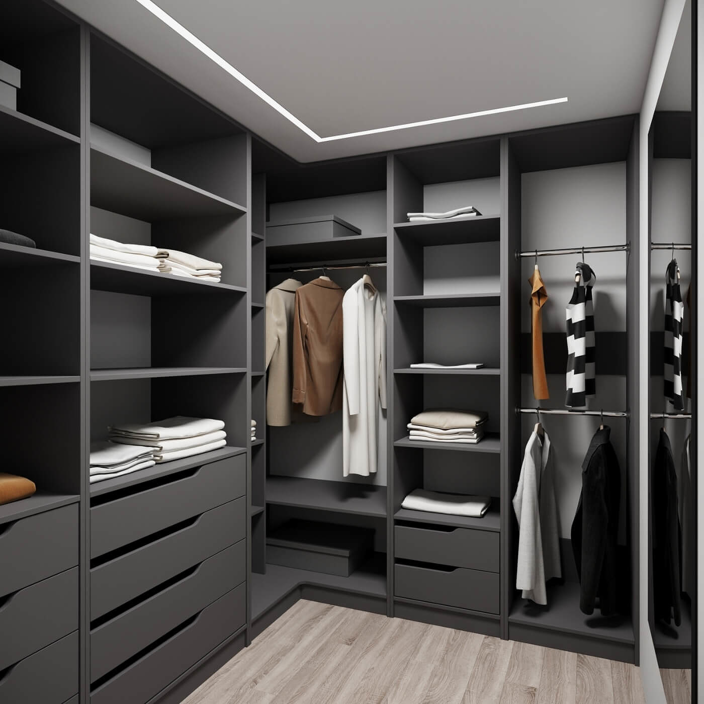 Гардеробная Титан-208aj минимализм для прихожей - фото 2 large