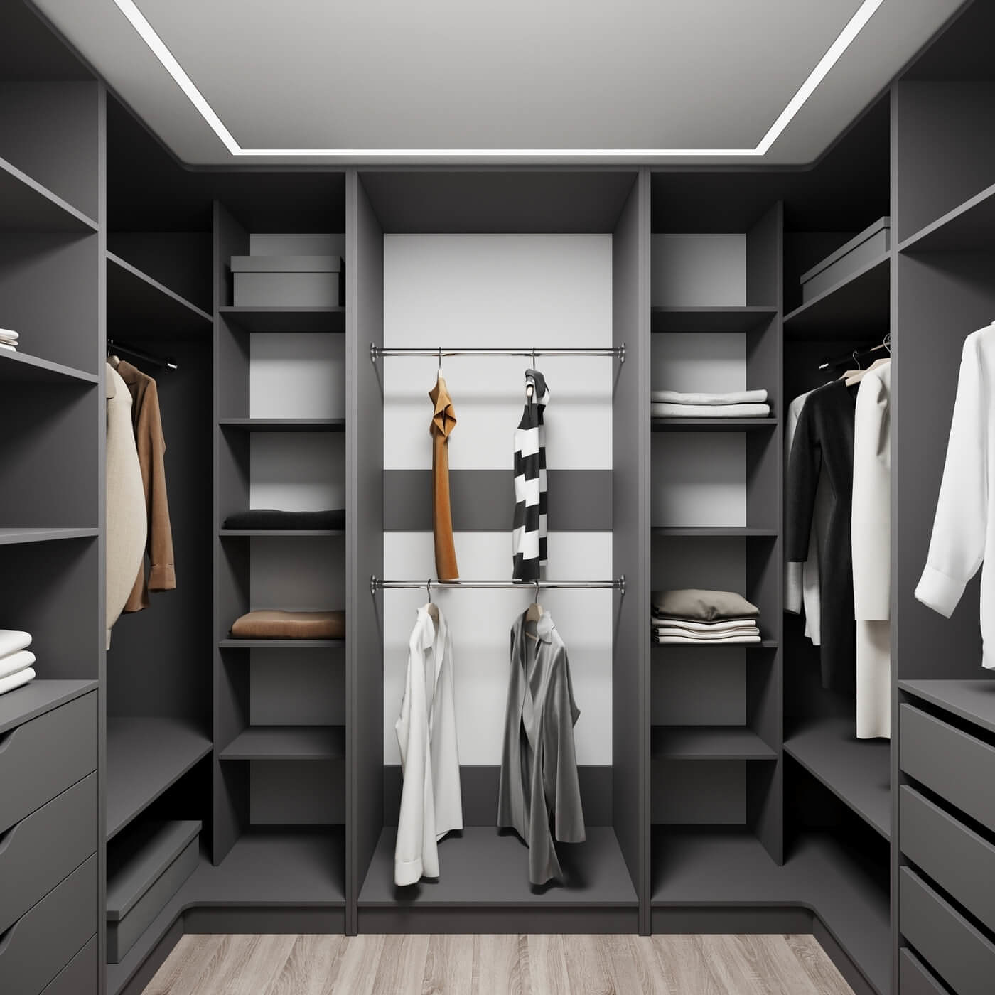 Гардеробная Титан-210aj минимализм для прихожей - фото 2 large