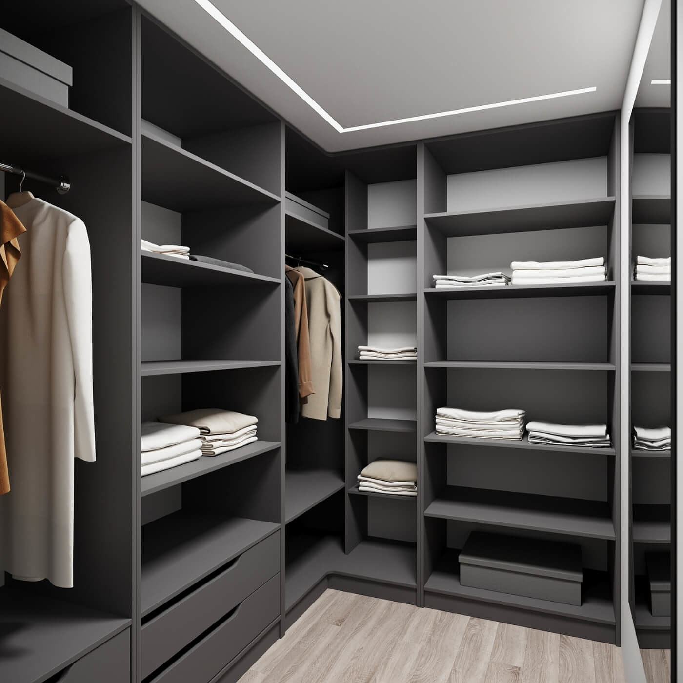 Гардеробная Титан-214aj минимализм для прихожей - фото 2 large