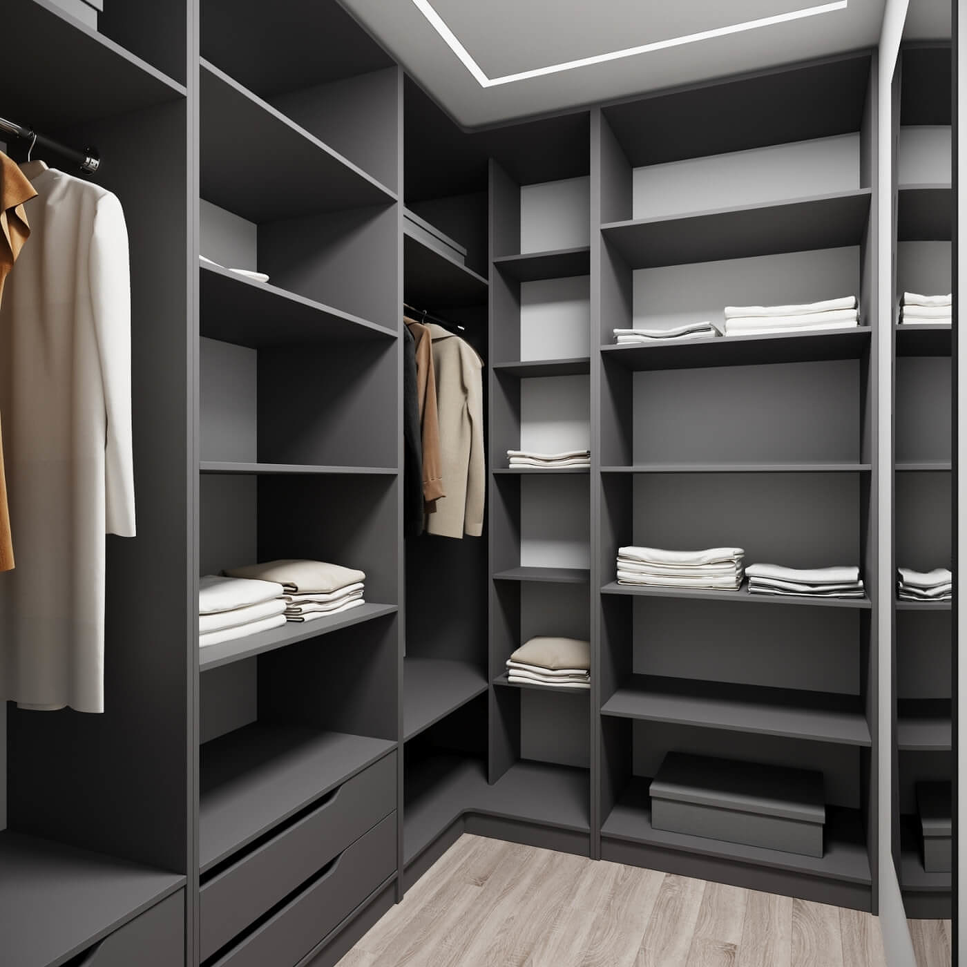 Гардеробная Титан-215aj минимализм для прихожей - фото 2 large