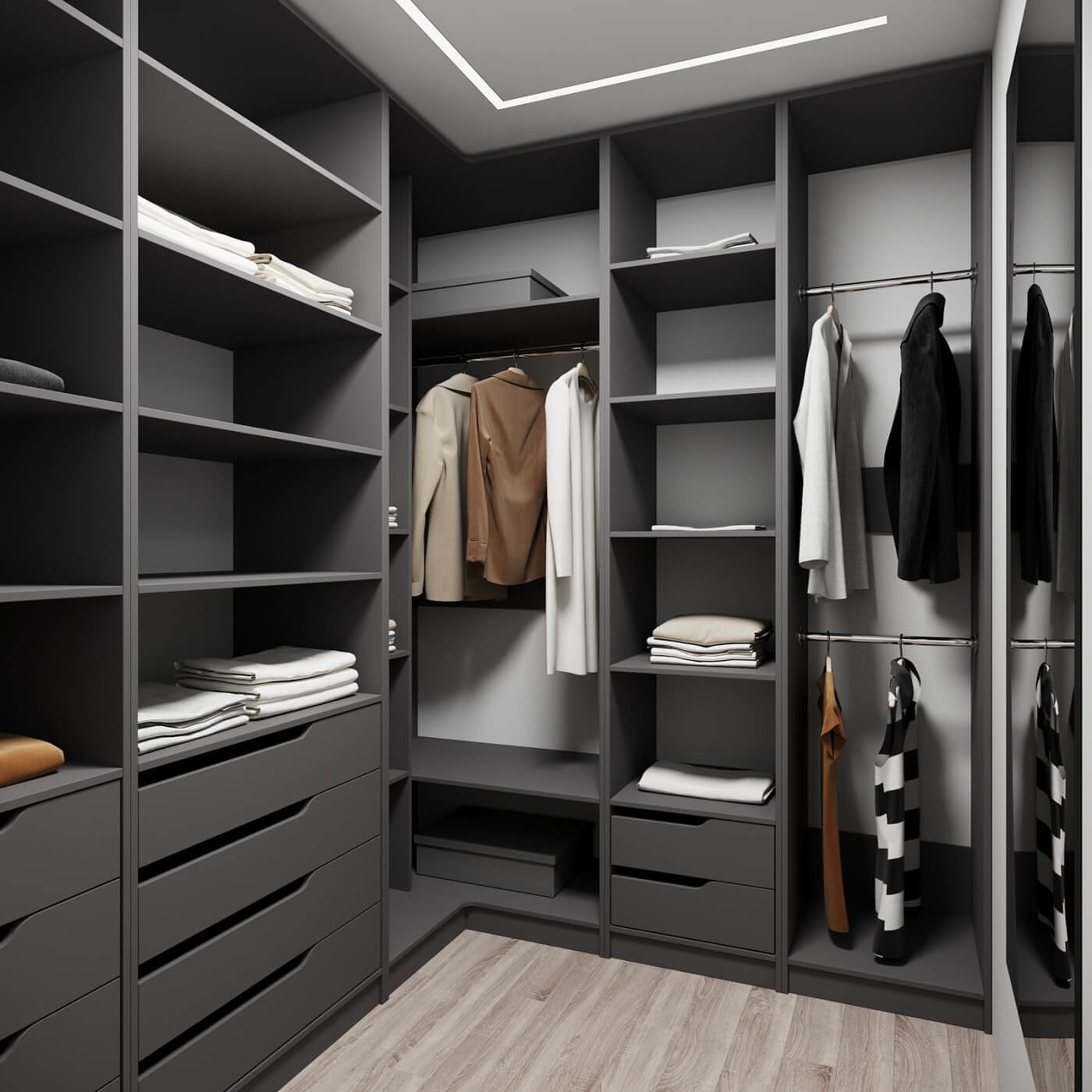 Гардеробная Титан-217aj минимализм для прихожей - фото 2 large