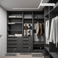 Гардеробная Титан-220aj минимализм для прихожей - фото 6 small