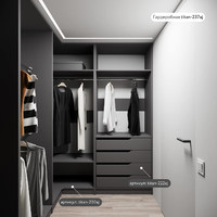 Гардеробная Титан-222aj минимализм для прихожей - фото 6 small