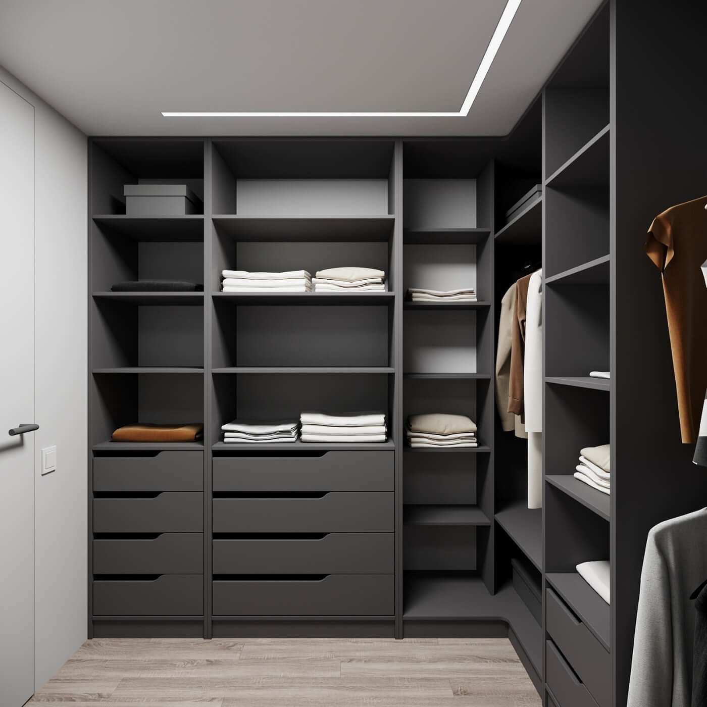 Гардеробная Титан-226aj минимализм для прихожей - фото 2 large