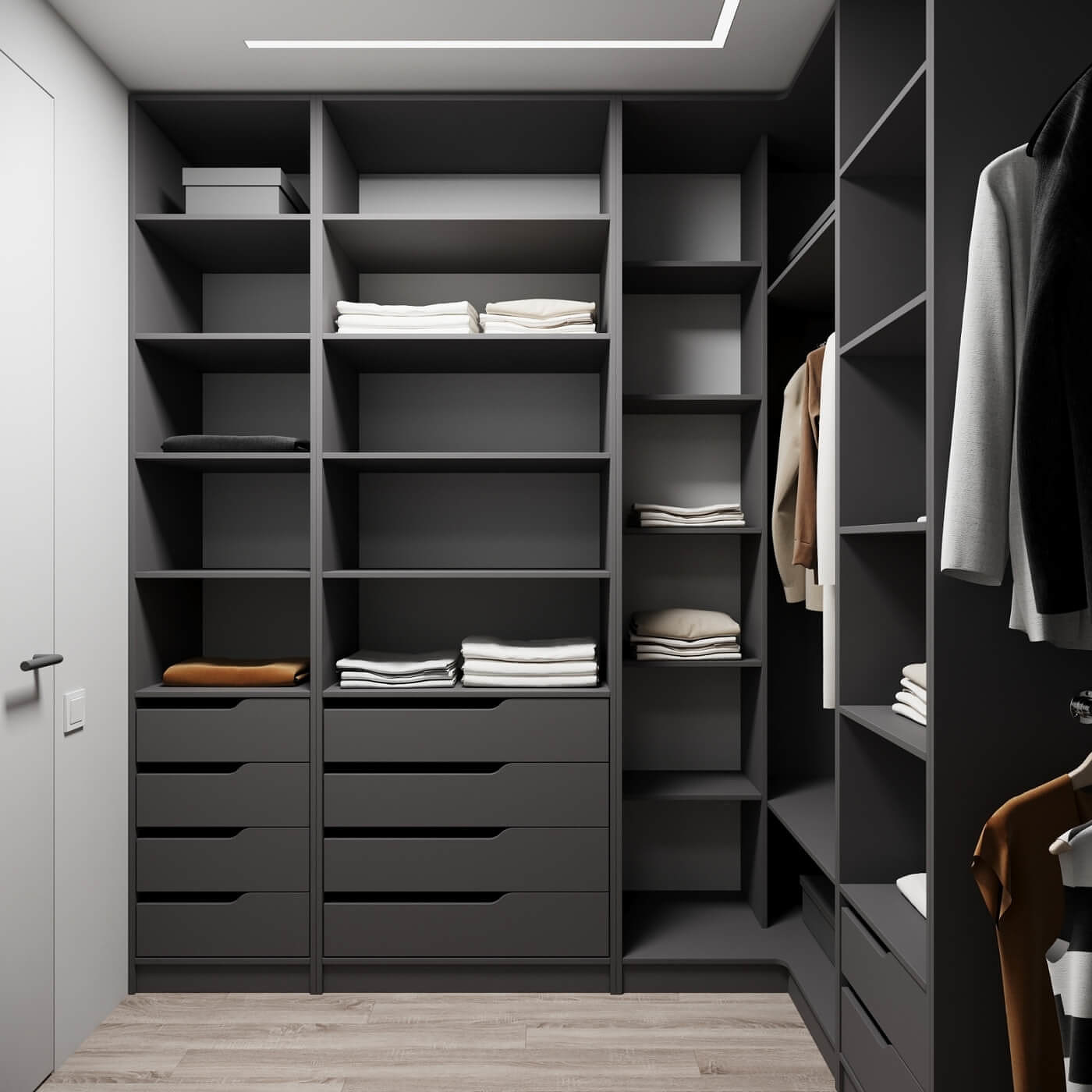 Гардеробная Титан-231aj минимализм для прихожей - фото 2 large