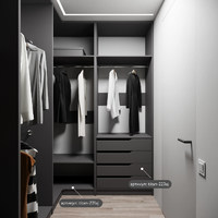 Гардеробная Титан-236aj минимализм для прихожей - фото 8 small