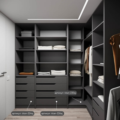 Гардеробная Титан-239aj минимализм для прихожей - фото 5 home