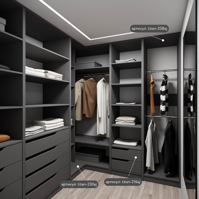 Гардеробная Титан-239aj минимализм для прихожей - фото 6 home