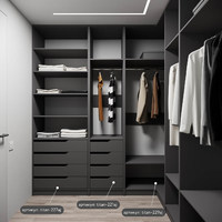 Гардеробная Титан-240aj минимализм для прихожей - фото 5 small