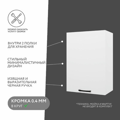 Шкаф навесной Амика-2001e минимализм для кухни - фото 2 home Шкаф навесной Амика-2001e минимализм для кухни - фото 2 home